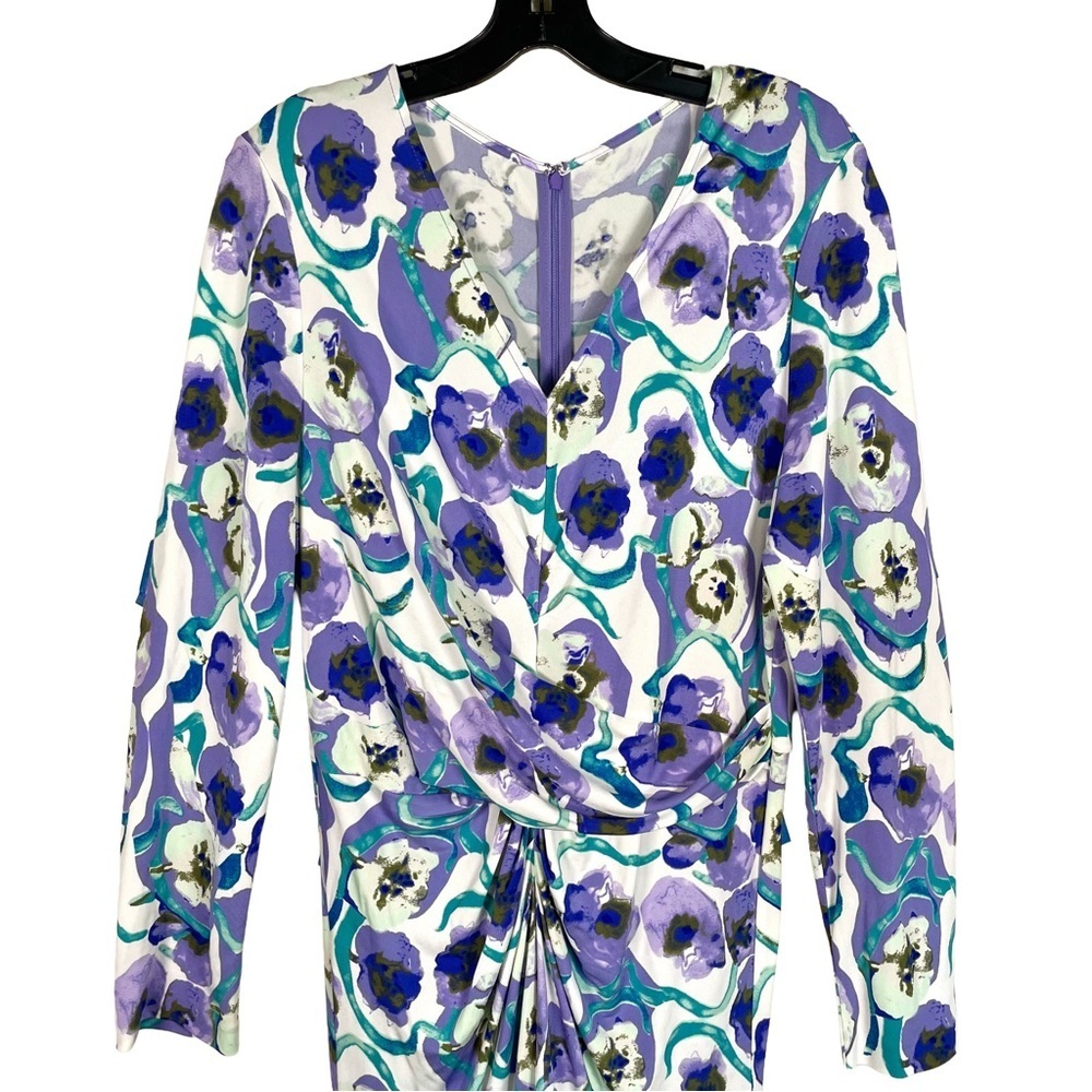 Diane von Furstenberg Timmy Watercolor Floral Midi Dress Large - Picture 8 of 11